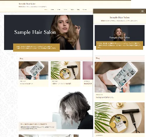 ヘアサロン用サイトテンプレート01